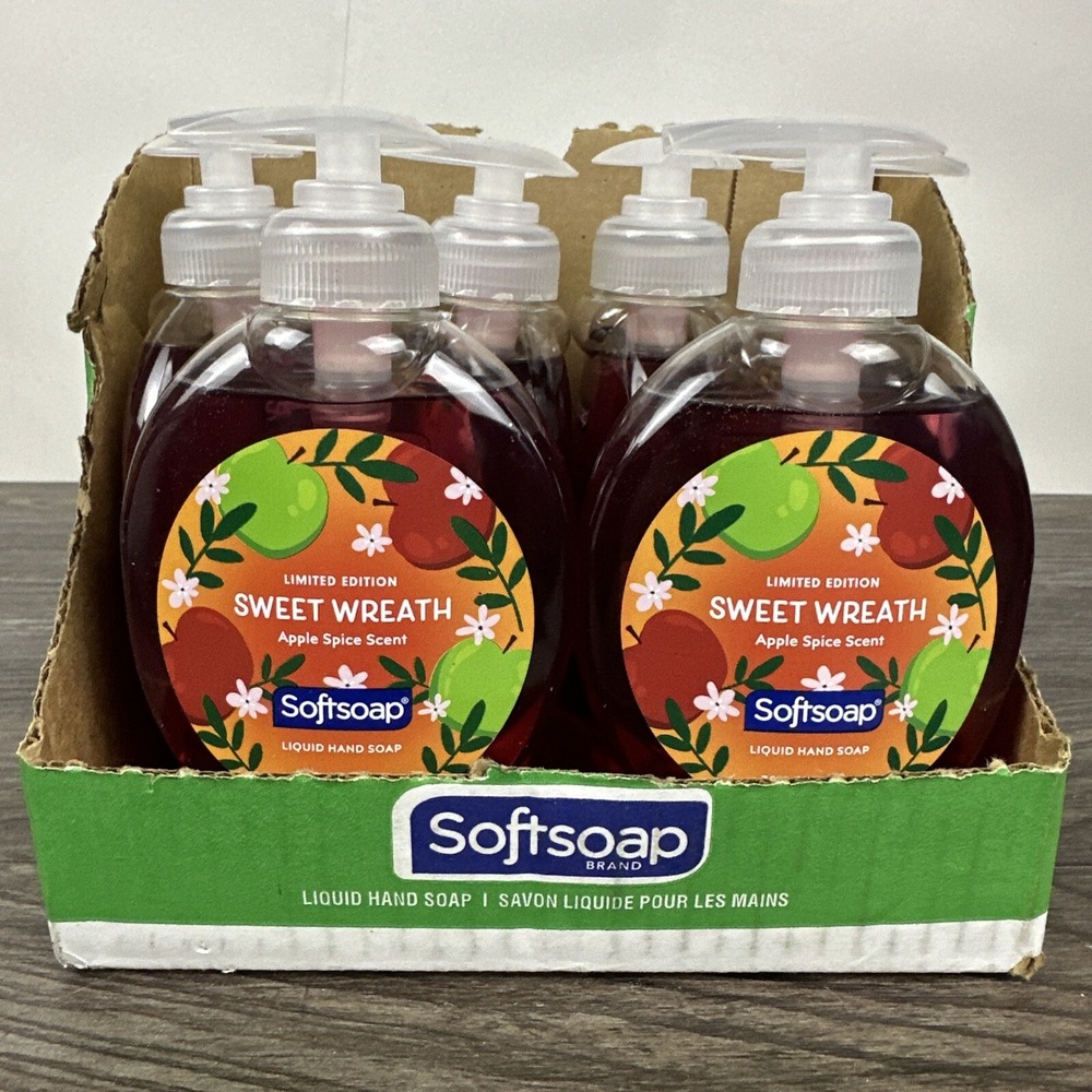 Softsoap Hand Soap w/ Pump Limited‎ Edition "Sweet Wreath"  7.5 Oz 6 pack